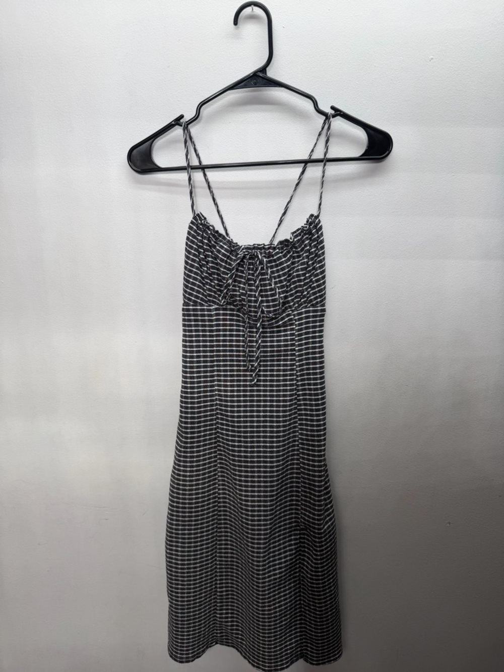 Forever 21 Black & White Gingham Spaghetti Strap Dress